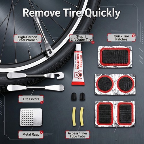 Bicycle puncture repair - bicycle, kit