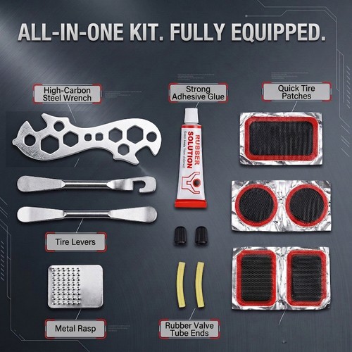 Bicycle cycle tyre repair kit - tyre,